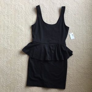 Black Peplum Dress, NWT!